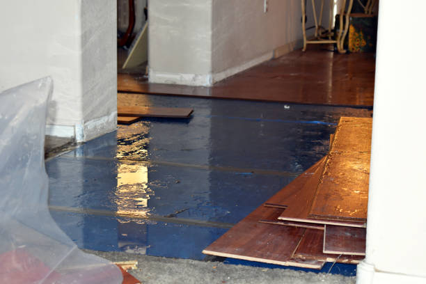 Professional Basement Flood Cleanup technician working in Marlin, WA